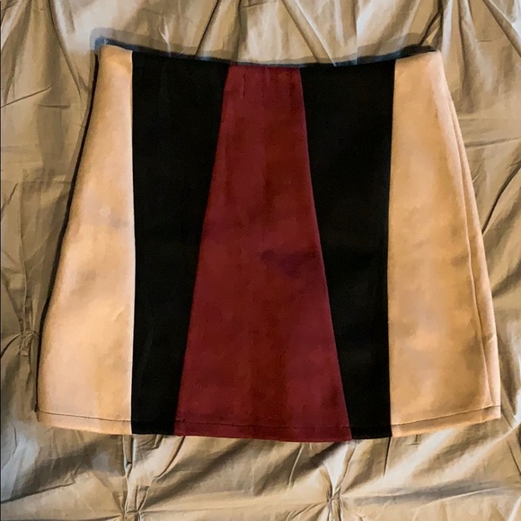 Suede Panel Skirt - Picture 3 of 3